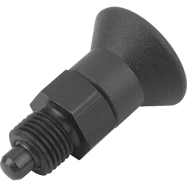 Kipp Indexing Plunger Short Vers W Thread Lock Size:2 D1=M12X1, 5, D=6, Form:Ap Wo. Groove Wout Locknut,  - K1097.95206