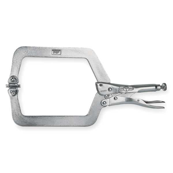 Irwin Vise-Grip 9SP Locking C-Clamp, 9 in, w/ Swivel Pads, Wide-Opening, Easy Release Trigger, Alloy Steel - 9SP