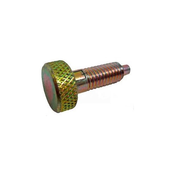 J.W. Winco Knurled Retractable Plunger w/ Lock-Out Zinc Body Zinc Nose 1x8lbs Pressure 3/8-16 Thread - 6TLR2