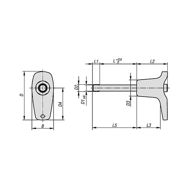 Kipp Ball Lock Pins with L-grip, self-locking - K0792.103508035
