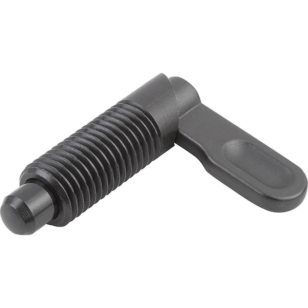 Kipp Cam-Action Indexing Plung, D=8, D1=M12, Form:A, Steel - K0348.040812