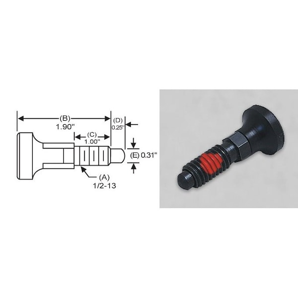 S & W Manufacturing Steel Delrin, Non Lck w/P, 1/2-13" - DKNW50