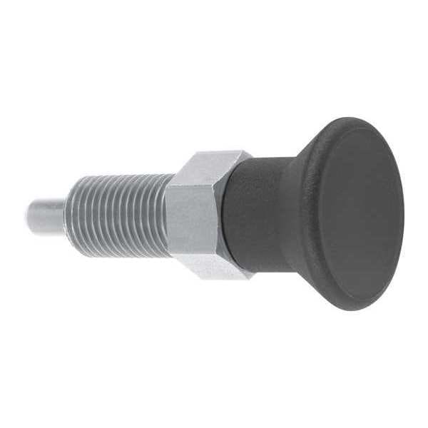 Kipp Indexing Plunger, Size: 9, D1= 1/4-28, D=3, Style A, Non-Lockout WO Locknut, SS, Pin Hardened - K0630.201903AJ