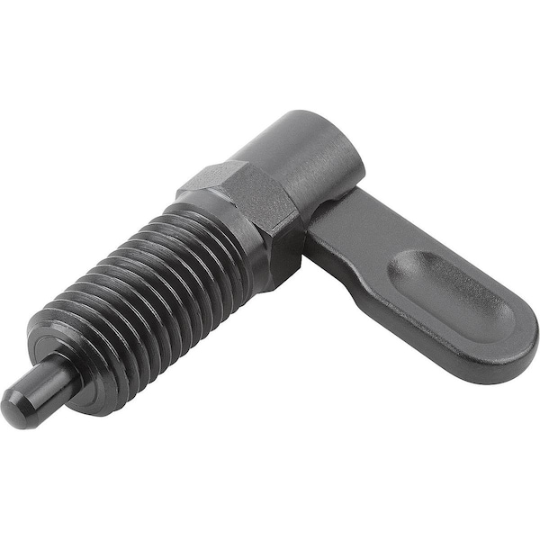 Kipp Cam-Action Indexing Plung W. Stop, Right, D=8, M20X1, 5, Form:A, Steel - K1284.20408201