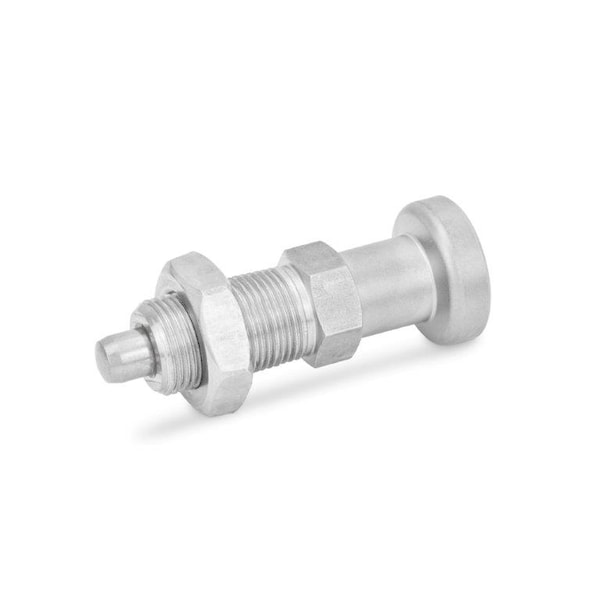 J.W. Winco GN617-5-M10X1-AKN-NI Indexing Plunger - 617-5-M10X1-AKN-NI