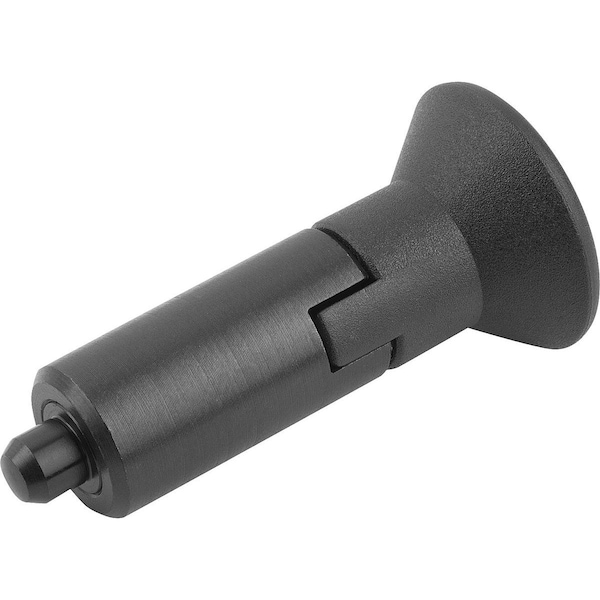 Kipp Indexing Plunger W Locking Slot Size:3, Form:M, Steel Hardened, Comp: Plastic Comp:Black Ral7021 - K0346.2308