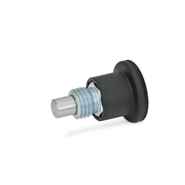 J.W. Winco GN822.6-4.73-3/8X24-B Mini Indexing Plunger - 822.6-0.186-3/8X24-B