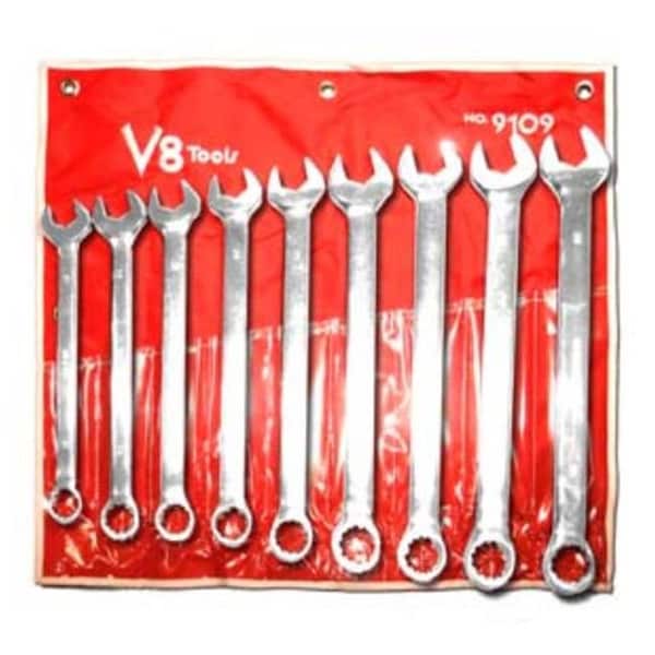 Herramientas V8 V8 Tools Inc VT9109 Juego de 9 llaves combinadas métricas de patrón largo - VT9109