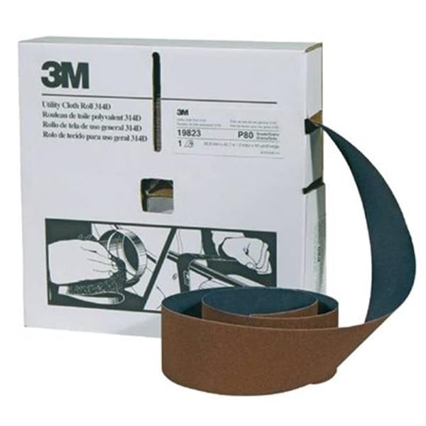 Abrasivos 3M 3M Abrasivos 405-051115-19790 Rollo de tela utilitaria 3M 314D 1 pulgada x 50 yardas P120 - 405-051115-19790