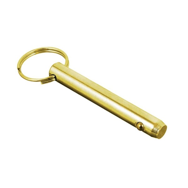 Heritage Industrial Detent Pin 3/8 x 2 Brass C3604 FH PL - DTPB-0375-2000