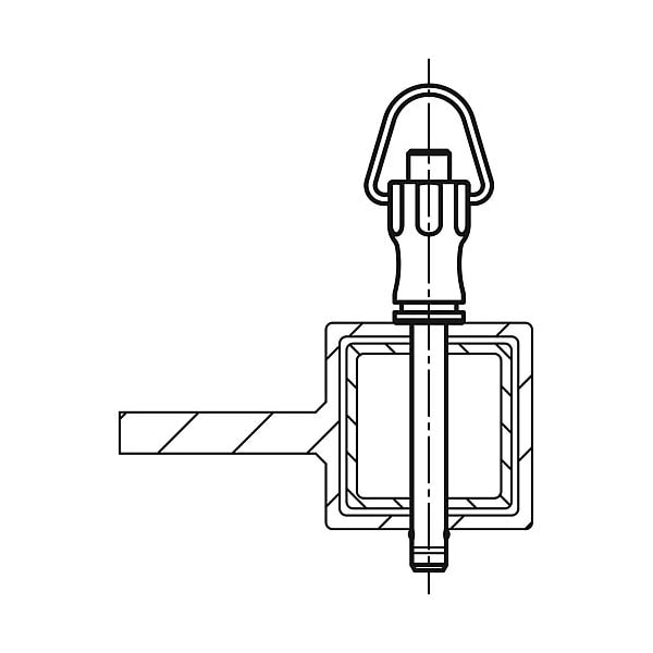 Kipp Ball lock pin, compact head with bail - K0790.012112050