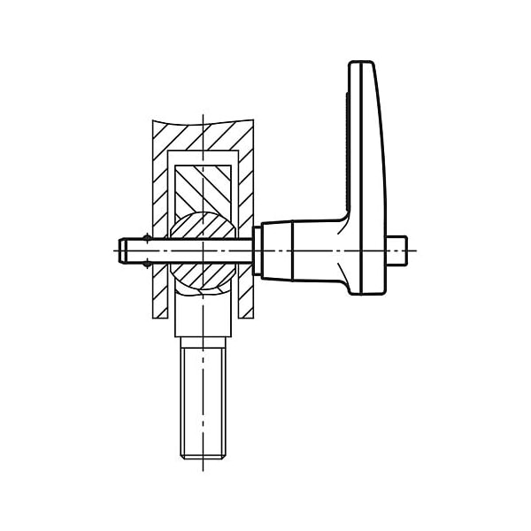 Kipp Ball lock pins with L-grip, self-locking - K0642.14408040