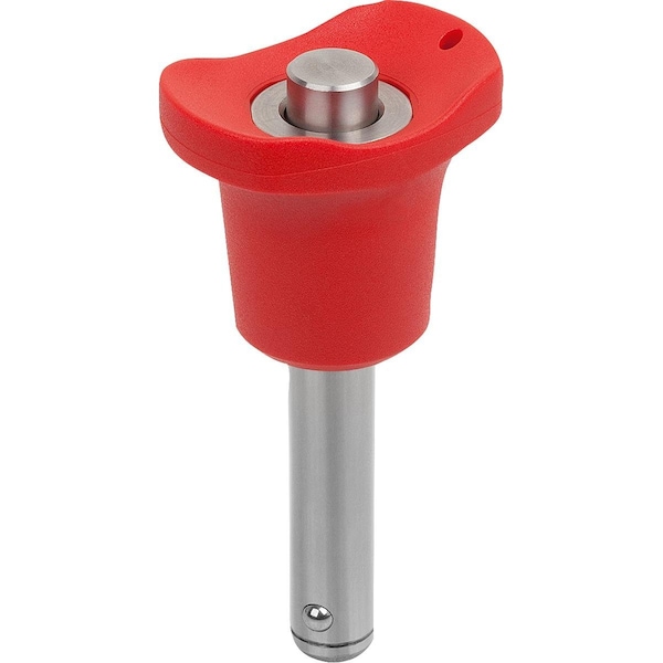Kipp Ball Lock Pin With Mushroom Grip, D1=16, L=30, L1=13, 1, L5=43, 1, Stainless Steel 1.4542, High Shear - K0792.01844616030