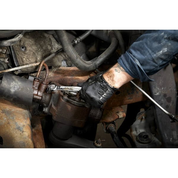 Llave combinada Milwaukee Tool de 12 mm con cabeza flexible y trinquete métrico - 45-96-9612