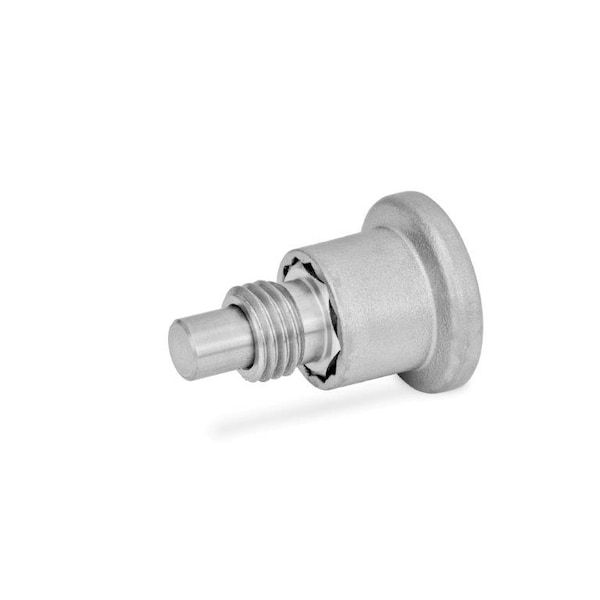 J.W. Winco GN822.7-6-M10-BN Mini Indexing Plunger - 822.7-6-M10-BN
