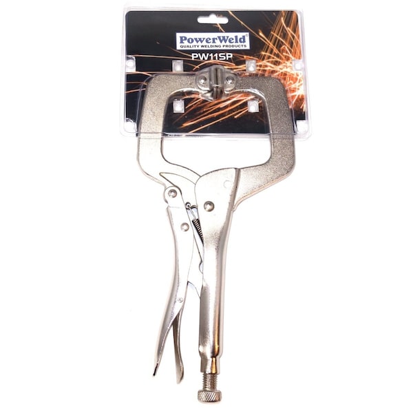 Powerweld Locking C-Clamps with Swivel Pads, 11" - PW11SP
