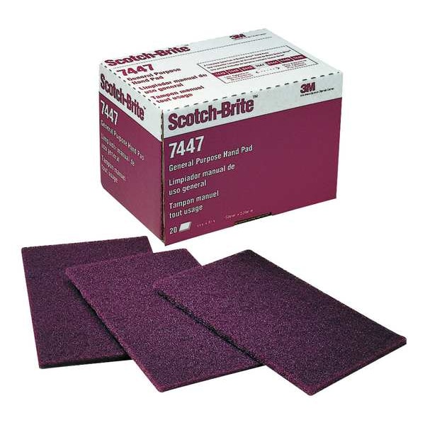 Almohadilla para lijar Scotch-Brite, 6 pulgadas x 9 pulgadas, Óxido de aluminio, Muy Fino, Granate, 7447 - 7000000728