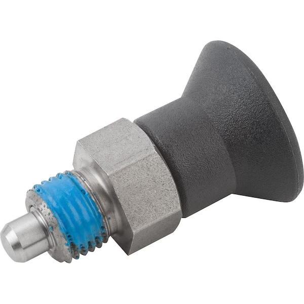 Kipp Indexing Plunger Short Version W Thread Lock Size:1 D1=M10X1, D=5, Form:Ap Wo. Groove Wout Locknut,  - K1097.195105