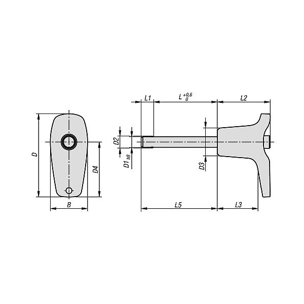 Kipp Ball lock pin, cast zinc handle - K0793.104716030