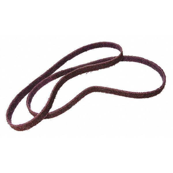 Banda de lijado Arc Abrasives, 3/4 pulgadas de ancho, 18 pulgadas de largo, no tejida, óxido de aluminio, medio, Z-Web, Maroon - 630080182