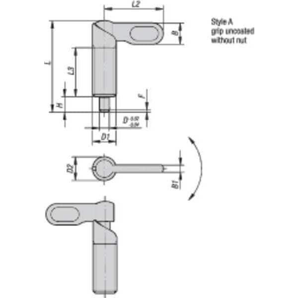 Kipp Cam-Action Indexing Plunger, Stainless Steel, D=6, D1= M16X1.5, Form: B, Without Locknut - K0637.10406161