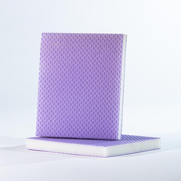 Esponja de lijado que no se deshace Uneeda EKADIAMOND de 1/2 pulgada de grano #150 (320-400 Grit Scratch) color morado - P-106124