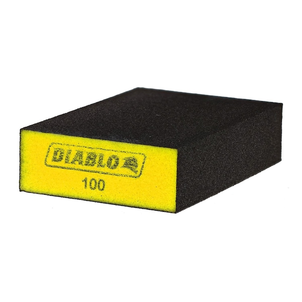 Diablo 5 pulgadas L x 3 pulgadas W x 1 pulgada 100 Grit Fine Flat Surface Sanding Sponge - DFBLBLOFIN04G