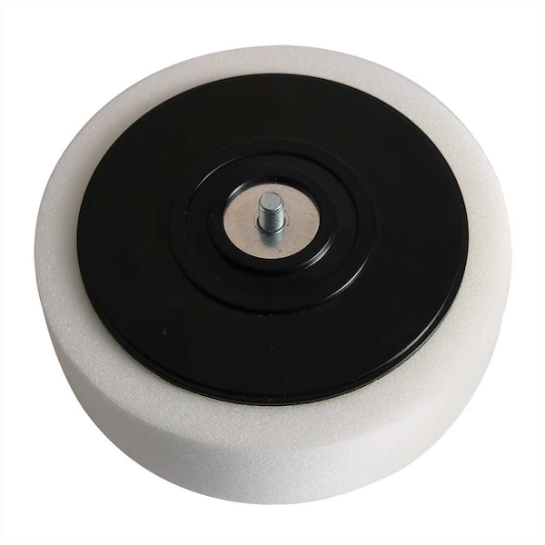 Almohadilla blanca de compuesto de 6 pulgadas y rosca macho de 5/16 pulgadas-24, sustituye a Porter Cable 54745 - PCW06-MT de Pads And Abrasives.
