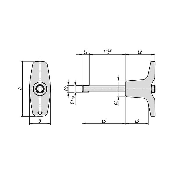 Kipp Ball Lock Pins with T-grip, self-locking - K0792.206310025