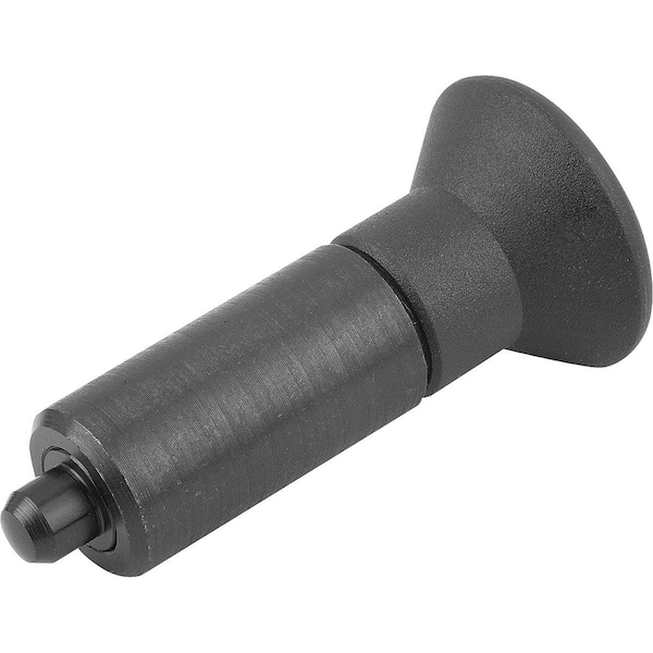 Kipp Indexing Plunger Wo. Groove Size:3, Form:L, Steel Hardened, Comp:Thermoplastic Comp:Black Ral7021 - K0346.1308