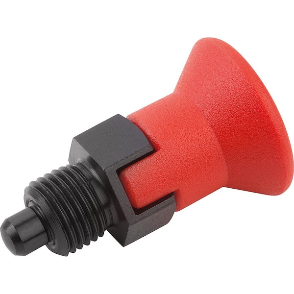 Kipp Indexing Plunger Size:9 D1=M06X0, 75, D=3, Form:C W Locking Slot Wo Locknut, Short Vers, Steel Hard,  - K0631.790384