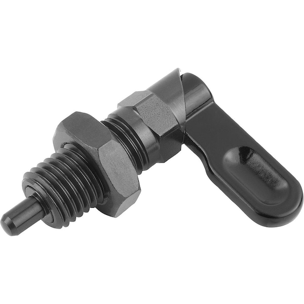 Kipp Cam-Action Indexing Plung W. Stop, Left, D=10, M16, Form:D, Steel - K1284.1071016