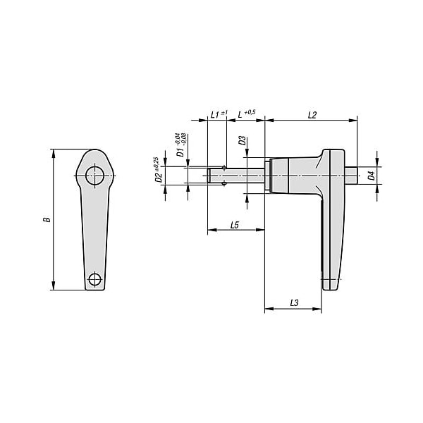 Kipp Ball lock pins with L-grip, self-locking - K0642.16816040