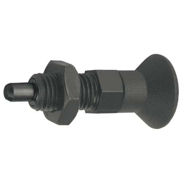 Kipp Indexing Plunger, Size: 4, D1= 3/4-10, D=10, Style B, Non-Lockout W. Locknut, Pin Hardened - K0630.22410A7
