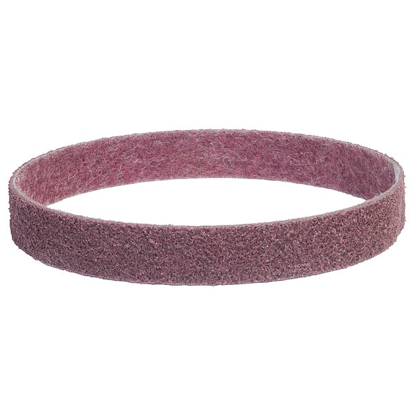 Norton Abrasives Sanding Belt, 1 pulgada de ancho, 21 pulgadas de largo, sin tejer, óxido de aluminio, 150 granos, fino, preparación rápida, color granate - 66623336005