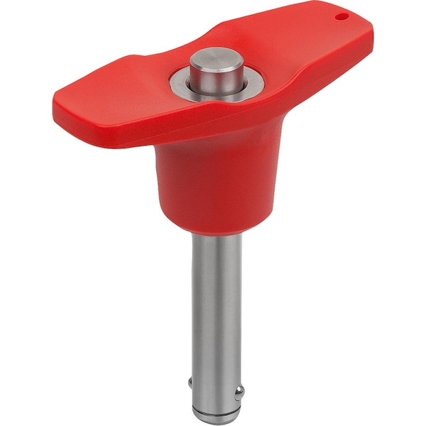 Kipp Ball Lock Pin With T-Grip, D1=8, L=40, L1=7, 8, L5=47, 8, Stainless Steel 1.4542, High Shear Strength,  - K0792.21846308040