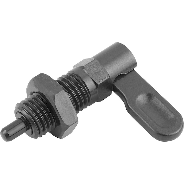 Kipp Cam-Action Indexing Plung W. Stop, Right, D=8, M16, Form:B, Steel - K1284.2050816