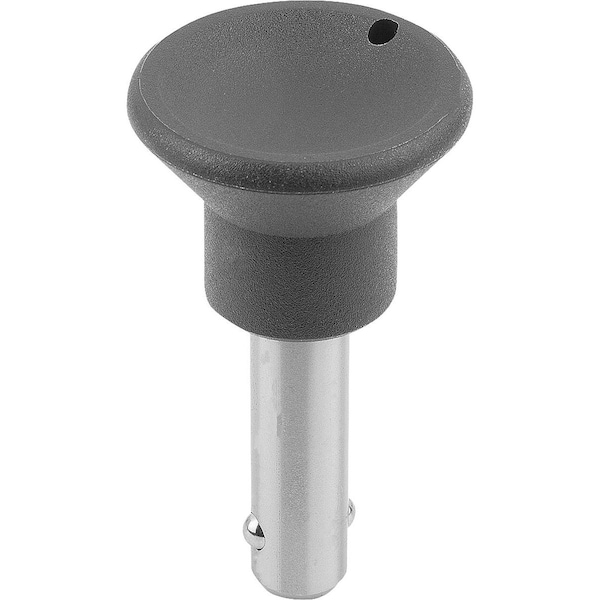 Kipp Locking Pin With Mushroom Grip, W. Axial Lock, D1=12 L=30, Thermoplastic, Comp:Stainless Steel - K0365.3312030