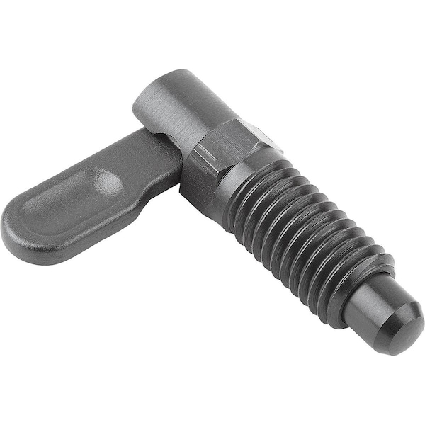 Kipp Cam-Action Indexing Plung W. Stop, Left, D=8, M12, Form:A, Steel - K1284.1040812