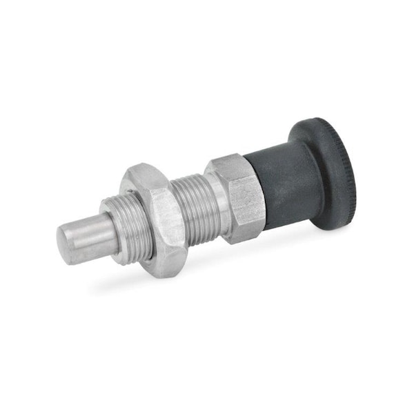 J.W. Winco GN817-5-8-M10X1-BK-NI Indexing Plunger - 817-5-8-M10X1-BK-NI