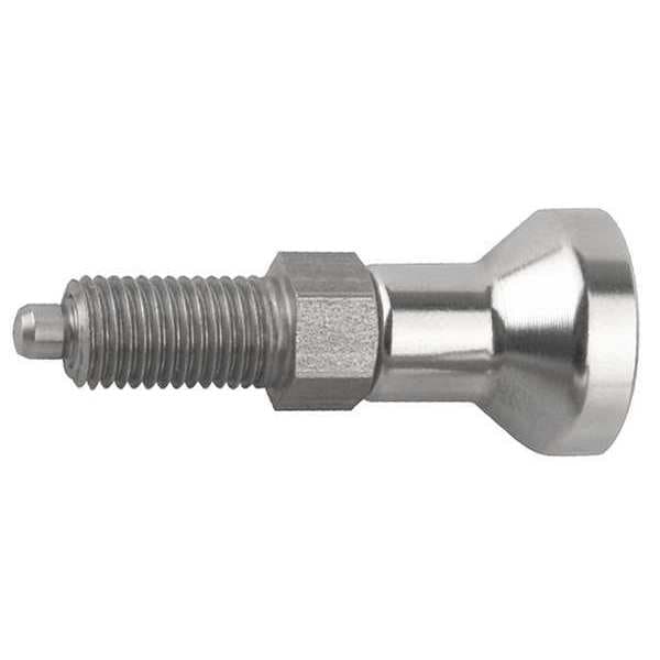 Kipp Indexing Plunger, All SS, Size: 3 D1= 5/8-11, D=8, Style A Non-Lockout WO Locknut, Pin Not Hard - K0632.111308A6