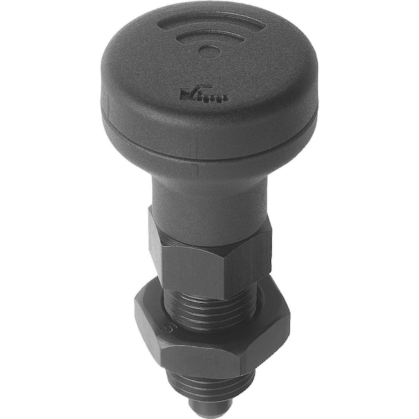 Kipp Indexing Plunger W Sensor, Size:4, M20X1, 5, D=12, Form:B Wo Locking Slot W.Locknut, Steel Hardened,  - K1495.2412