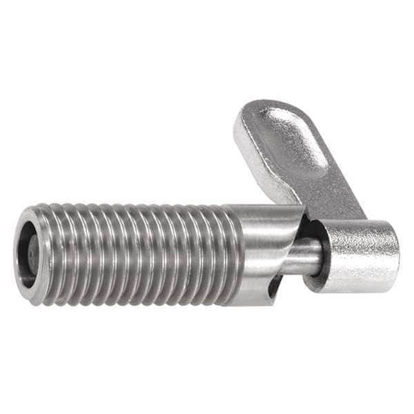 Kipp Cam-Action Indexing Plunger, Stainless Steel, D=5, D1= 1/2-13, Form: B, Without Locknut - K0637.10405A5