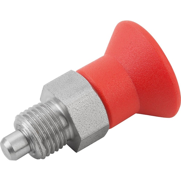 Kipp Indexing Plunger Size:1 D1=M10X1, D=5, Form:A Wo. Groove Wout Locknut, Short Vers, Stainless Not - K0631.1510584