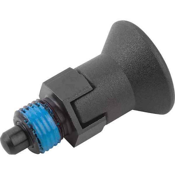 Kipp Indexing Plunger Short Version W Thread Lock Size:9 D1=M06X0, 75, D=3, Form:Cp W Locking Slot Wout - K1097.97903