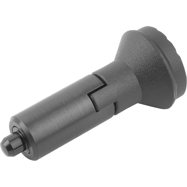 Kipp Indexing Plunger Without Collar Size:4, D1=22, D=10, L=80, Form:M With Locking Slot, Steel Hardened,  - K0347.2410