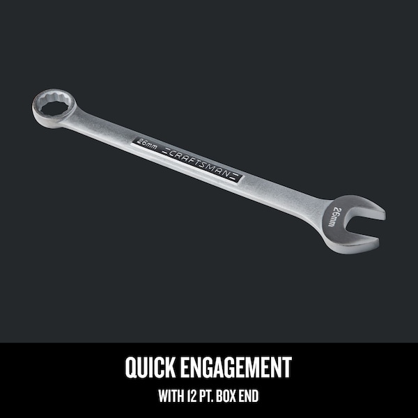 Llave combinada métrica Craftsman, 26 milímetros S X 26 - CMMT42932