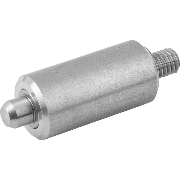 Kipp Indexing Plunger Wo Collar Size:3, D1=18, D=8, L=56, Form:N W Threaded Pin Wo. Groove, Ss Hardened - K0347.03308