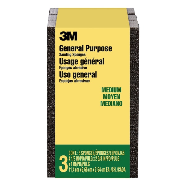 3M CP002-3PK-LG Negro 4-1/2"x2-5/8"x1", PK3 - CP002-3PK-LG