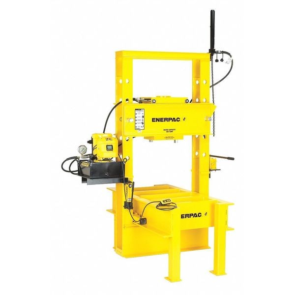 Enerpac IPR5075, 50 Ton, Roll Frame Hydraulic Press, RR5013 Double-Acting Cylinder, ZE4420SBN Electric Pump - IPR5075